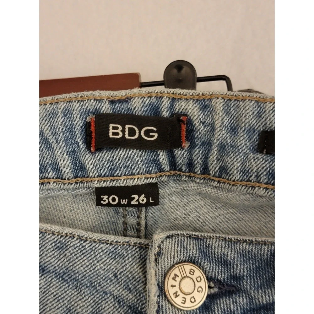 BDG High Rise Baggy‎ Jeans Womens 30w 26L  Blue Straight Girlfriend Cut